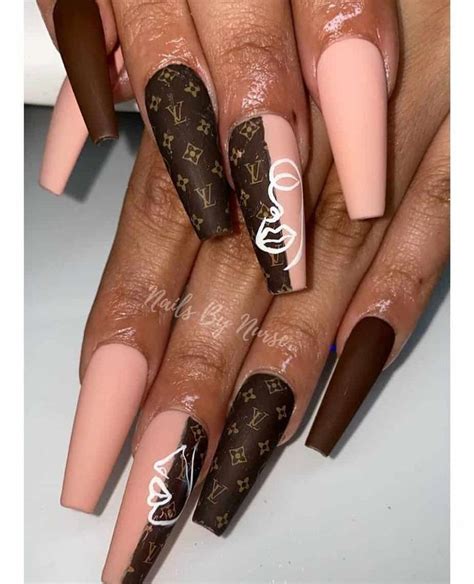 black louis vuitton nails|louis vuitton acrylic nails.